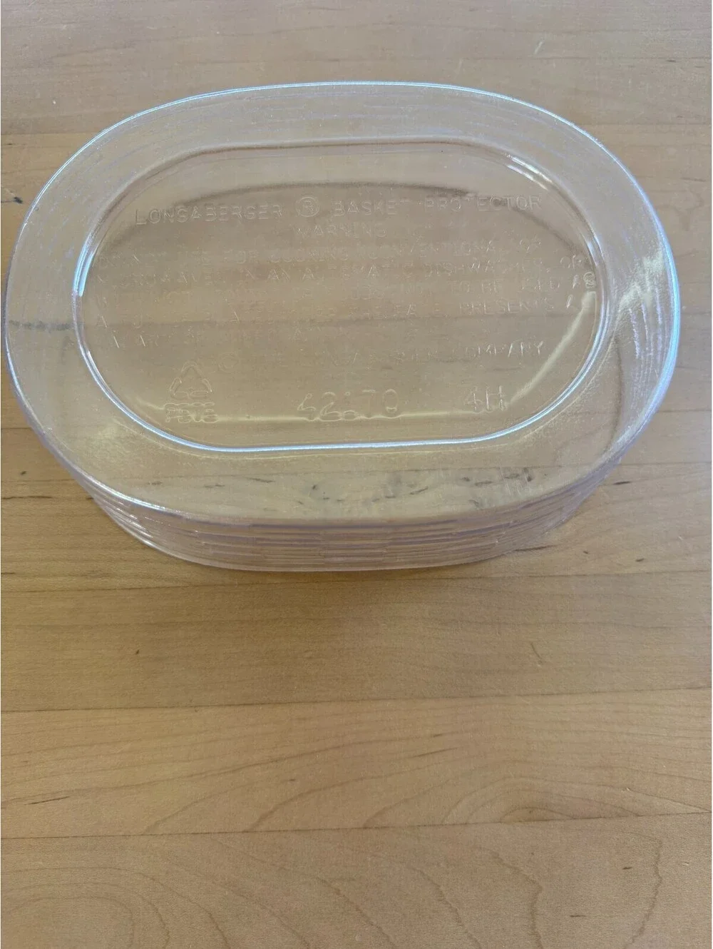 Longaberger Basket Clear Plastic Protector #42170 8.75